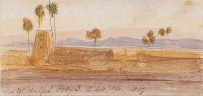 Near Wady Halfeh by Edward Lear